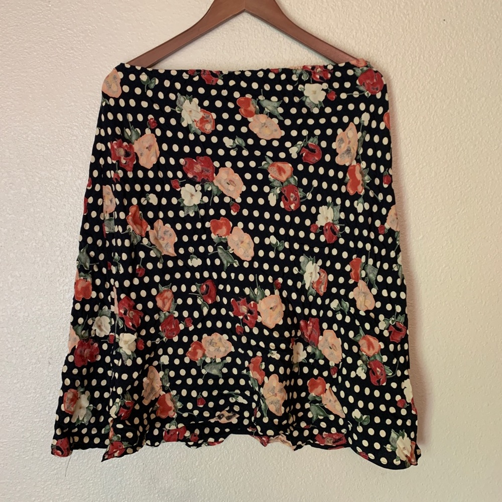 Handmade flowy knee-length skirt